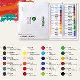 AOOKMIYA 12/18/24 Color Solid Gouache Stick Common Color/Macaron Color Rotating Water-soluble Children's Crayon ARTIST GRADE Art Supplies