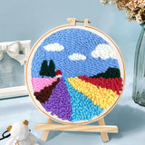 AOOKMIYA CHENISTORY-Punch Needle Embroidery Landscape Kits Sewing Kit Needlework Cross Stitch Beginner Kits For Adult Funny Embroidery