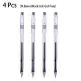 Deli 4/8pcs 0.3mm Black Ink Gel Pen Office Finance Signature Pen Student School Supplies Stationery High-quality Pen Signing Pen