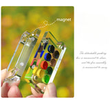 AOOKMIYA Empty Mini Acrylic Watercolor Palette Portable 8-compartment Paint Box with Clip Travel Painting Paint Tray Artist Art Supplies