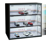 1:64 Scale Three-Story Car Garage Diorama with LED Lighting, DIY Parking Lot Model Kit for Adult Collectors, Birthday gifts