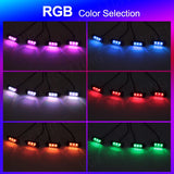 Automobile parts Car Eagle Eye LED Grill Light Universal Daytime Running RGB APP Control Grille Lighting Central Grid Off Road Warning Punch Free