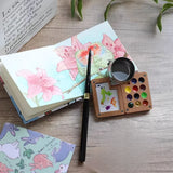AOOKMIYA Portable Watercolor Palette Schmincke College-level 11-color Travel Watercolor Set Student Sketching Paint Box Art Supplies