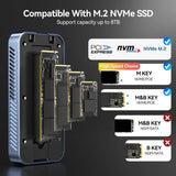 Acasis 80Gbps Thunderbolt 5 SSD Enclosure with Fan Cooling, JHL9480/RTL9210Chip for TB3/4/5 & USB4/3.2 Gen2, M.2 NVMe for Mac/PC
