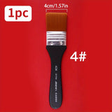 AOOKMIYA 1pc Marie's Nylon Flat Brush with Wooden Handle 7 Different Sizes- Perfect for Applying Gesso, Acrylic, Oil, Gouache, DIY Paint
