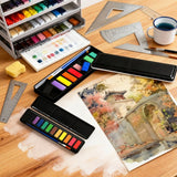 AOOKMIYA 12color Solid Watercolor Paint Not Easy To Waste Portable Durable Outdoor Sketching Travel Painting Illustration Design Manicure  AOOKMIYA.COM