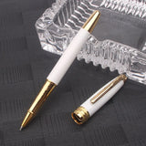 Quality M B 163 Black Ballpoint Rollerball Pen Platinum Coated Metal Ultra Black White Gel Pen for Writing