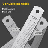 Deli Stainless Steel Ruler 15/20/30cm Metal Straight Ruler for Home School Precision Measuring Drawing Tool Supplies