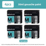 MIYA HIMI Jelly Pigment Single 30ml Gouache Pigment 56 Colors Beginners Try Supplement Replacement Training Art Gouache Pigment