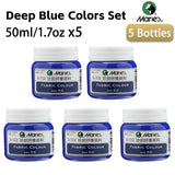 AOOKMIYA Marie's Fabric Paint 5 Bottles,50 ml/1.69oz,12 Different Colors,Vibrant,Permanent Textile Paint Kit for T-shirts,Shoes & Crafts.