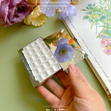AOOKMIYA 0.5/1ML Portable Watercolor Box Palette Empty Stainless Steel Business Card Box Outing Sketching Paint Box Art Supplies