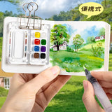 AOOKMIYA Transparent Watercolor Palette Ins Style Travel Portable Mini Watercolor Acrylic Paint Box Square Tray Box Art Painting Supplie  AOOKMIYA.COM