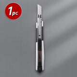AOOKMIYA 1pc/3/5pcs Stainless Steel Retractable Utility Knife 9mm,for Unboxing,Cutting Paper ,Handicraft Carving for Crafters,Artist