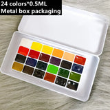 AOOKMIYA German Schmink Watercolor Paint 48 Color Solid Trial Sub-packaging College-level Macaron Beginner Acuarela Painting Art Supplies