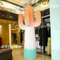 AOOKMIYA ART+ Creative Gifts Room Decor, Cactus Landing Large Sculpture Ornament, Plant Cactus Statue Crafts, Creative Coat Rack, Artworks Gifts, Customized