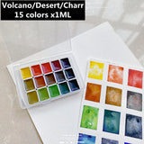 AOOKMIYA German Schmink Tundra/forest Series Watercolor Paint 0.5ml/1ml Acuarelas Set Layered Color Precipitation Color Art Supplies