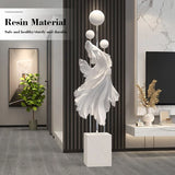 Large Modern Betta Fish Figurine Floor Sculpture Luxury Home Decor for Living Room Floor Standing Ornaments Entryway Decoration
