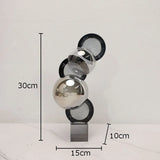 Stacked Sphericity Crystal Geometry Creative Ornaments Desk Decoration Modern Crafts Sculpture Artwork Room Aesthetic Decor