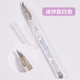 Cute Bubble Bead Pen Small Pointed Pen Knife Student Handwriting Stickers Cut Quicksand Oil Painting Spatula Art Carving Knife