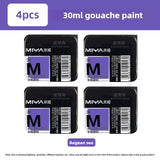 MIYA HIMI Jelly Pigment Single 30ml Gouache Pigment 56 Colors Beginners Try Supplement Replacement Training Art Gouache Pigment