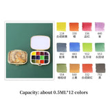AOOKMIYA Portable 12-color Schmincke Watercolor Paint Box Set Watercolor Subpackage Student Sketching Travel Painting Art Supplies  AOOKMIYA.COM