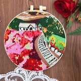 AOOKMIYA Nature Scenery Embroidery Kit for Beginners with Pattern, Needlepoint Starter Kits for Adults, Embroidery Set