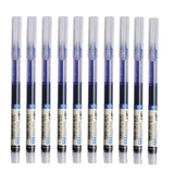 24 Pcs Straight Liquid Ball Pen Quick Drying Test Signature Gel Pen 0.5mm Black Blue Ink School Office Ball Pen