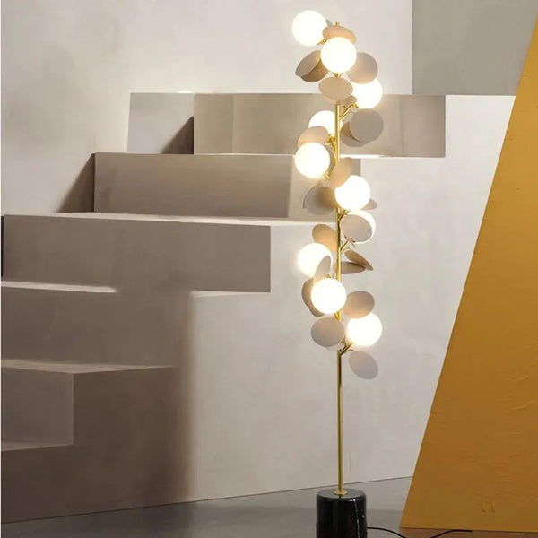 New color leaf LED luxury simple floor lamp, living room home decoration, bedroom bedside lamp, indoor standing lamp