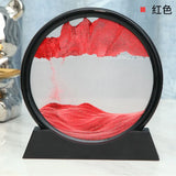 AOOKMIYA 3D Moving Sand Art Picture Round Glass Deep Sea Sandscape Hourglass Quicksand Craft Flowing Sand Painting Office Home Decor Gift