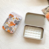 AOOKMIYA Portable Palette Watercolor Paint Repackaging Iron Box Paint Storage Box Nail Art Paint Tray Student Travel Art Supplies
