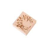 AOOKMIYA Wooden Rubber Stamp Retro Literary Style Flower and Plant Handbook Printing DIY Decoration Material Scrapbook Student Supplies