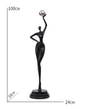 Light luxury living room decoration pieces porch TV cabinet vertical high Italian abstract figure art sculpture advanced sense