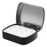 Watercolor Paint Box Tray with Lid Metal Storage Mini Palette 12 Well Conjoined Travel