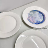 Children's Watercolor Ceramic Palette  Cute Mini Art Oil Paint Tray Nail Technicians Can Hold Palettes in Their Hands