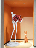 AOOKMIYA ART+ Creative Gifts Creative humanoid sculpture floor lamp ball designer exhibition hall living room lobby large figure FRP ornaments