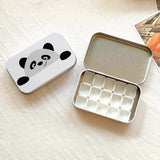 AOOKMIYA Portable Palette Watercolor Paint Repackaging Iron Box Paint Storage Box Nail Art Paint Tray Student Travel Art Supplies