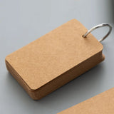 Colorful Loose Leaf Notebook Removable Iron Ring Portable and Portable Blank English Word Card Student Supplies