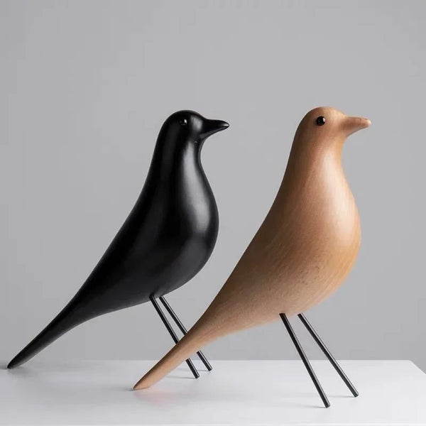 AOOKMIYA ART+ Creative Gifts TingKe Nordic simple ins wooden bird ornaments creative home decoration wood solid wood bird crafts housewarming birthday gift