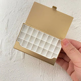 AOOKMIYA Portable Palette Ultra-thin Business Card Holder Watercolor Box 12/24/36 Grid Paint Tray Artist Travel Painting Supplies