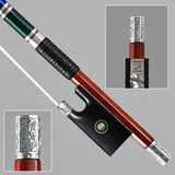 AOOKMIYA Handmade Violin Bow Engraved Floral Silver Accessories Stringed Musical Instruments Violin Bow Beginners Performing Professional AOOKMIYA.COM