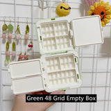 AOOKMIYA 24/48 Grid Portable Watercolor Paint Box Foldable Painting Palette Mini Watercolor Packing Moisturizer Box Travel Art Supplies