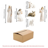 10 and 6 pieces, handicrafts, resin carvings, Thanksgiving, Nativity ornaments, Christmas figures, holiday decorations