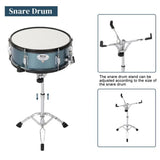 MCH Full Size Adult Drum Set 5Piece Black with Bass Drum two Tom Drum Snare Drum Floor Tom 16 Ride Cymbal 14 Hihat Cymbals Stoo