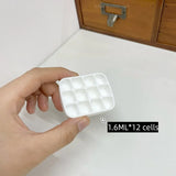 Empty Watercolor Palette Mini Travel Paint Box Metal Watercolor Paint Packing Box Going Out Sketching Painting Art Supplies