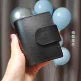 A9 First Layer Cowhide Notepad Three-ring Mini Loose-leaf Handbook Notebook  Craft Supplies  Vintage Stationery School Supplies