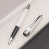 Quality M B 163 Black Ballpoint Rollerball Pen Platinum Coated Metal Ultra Black White Gel Pen for Writing