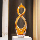 AOOKMIYA Glass Crystal Craft Ornaments, Creative Art Sculpture, Luxury Artwork Statue, TV Cabinet Office Desktop Decoration, Nordic Gifts