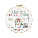 AOOKMIYA 3 Sets Embroidery Kit for Beginners, Embroidery Starter Kit Stitches Practice Kit Stamped Cross Stitch Sets with Tools
