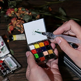 AOOKMIYA Mini Portable Watercolor Paint Box Metal Watercolor Sub-packing Box Pigment Moisturizing Box Watercolor Dispenser Tin Box  AOOKMIYA.COM
