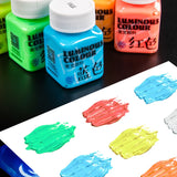 AOOKMIYA 58g/bottle Luminous Acrylic Paint Luminous Waterproof Handmade DIY Bottles Clothes Shoes Fabric Paint Painting Supplies